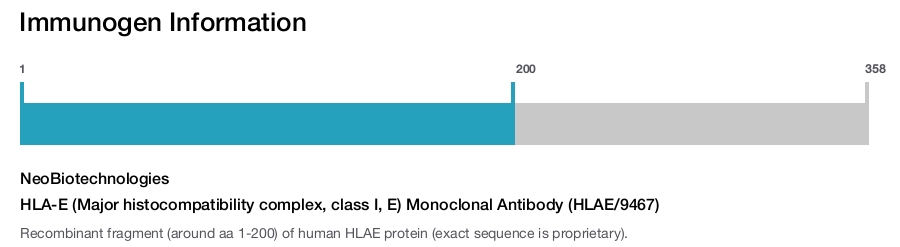 HLA-E (Major histocompatibility complex, class I, E) Monoclonal Antibody (HLAE/9467)