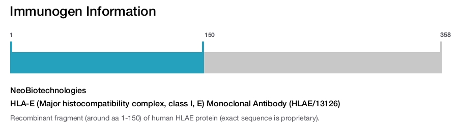 HLA-E (Major histocompatibility complex, class I, E) Monoclonal Antibody (HLAE/13126)