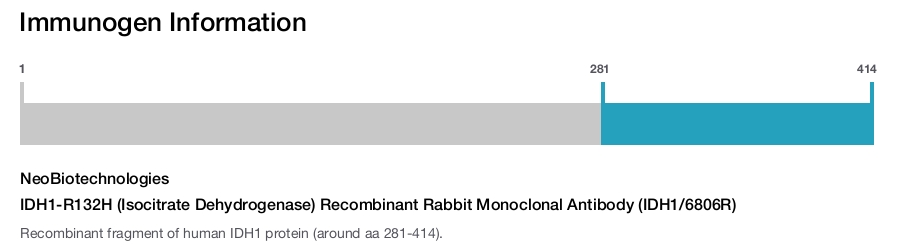 IDH1-R132H (Isocitrate Dehydrogenase) Recombinant Rabbit Monoclonal Antibody (IDH1/6806R)