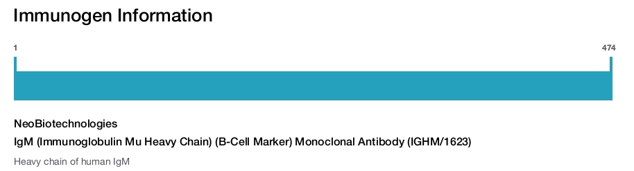 IgM (Immunoglobulin Mu Heavy Chain) (B-Cell Marker) Monoclonal Antibody (IGHM/1623)