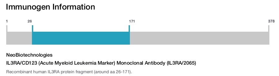 IL3RA/CD123 (Acute Myeloid Leukemia Marker) Monoclonal Antibody (IL3RA/2065)