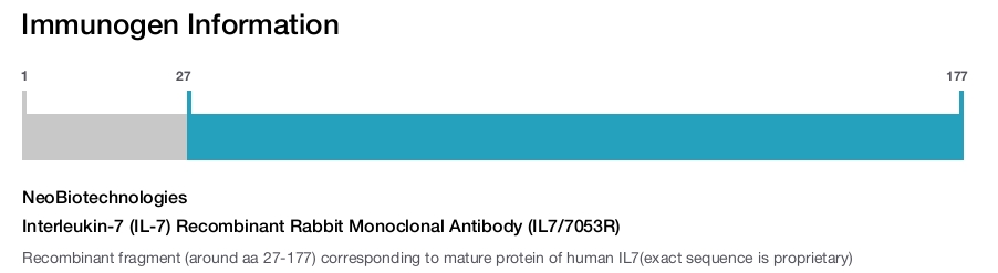 Interleukin-7 (IL-7) Recombinant Rabbit Monoclonal Antibody (IL7/7053R)