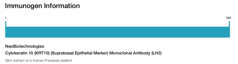 Cytokeratin 10 (KRT10) (Suprabasal Epithelial Marker) Monoclonal Antibody (LH2)