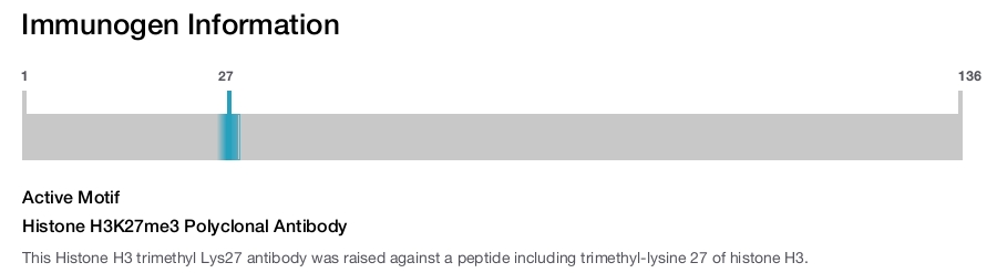Histone H3K27me3 Polyclonal Antibody