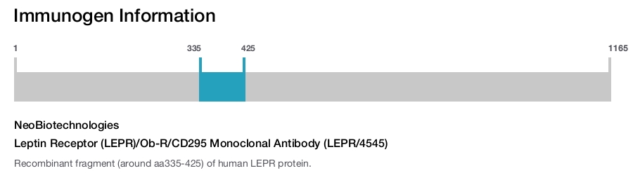 Leptin Receptor (LEPR)/Ob-R/CD295 Monoclonal Antibody (LEPR/4545)