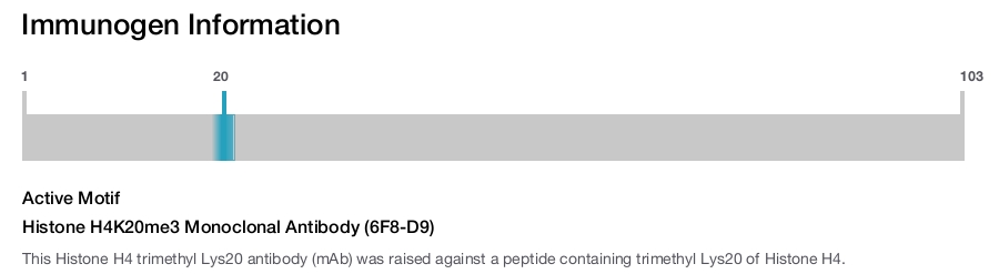 Histone H4K20me3 Monoclonal Antibody (6F8-D9)