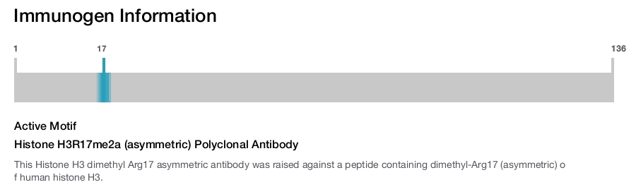 Histone H3R17me2a (asymmetric) Polyclonal Antibody