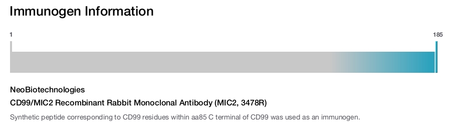 CD99/MIC2 Recombinant Rabbit Monoclonal Antibody (MIC2, 3478R)