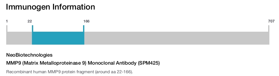 MMP9 (Matrix Metalloproteinase 9) Monoclonal Antibody (SPM425)