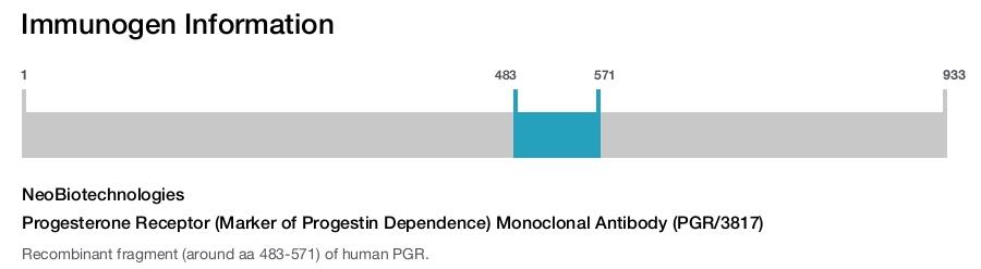 Progesterone Receptor (Marker of Progestin Dependence) Monoclonal Antibody (PGR/3817)