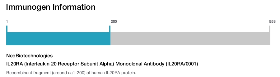 IL20RA (Interleukin 20 Receptor Subunit Alpha) Monoclonal Antibody (IL20RA/0001)