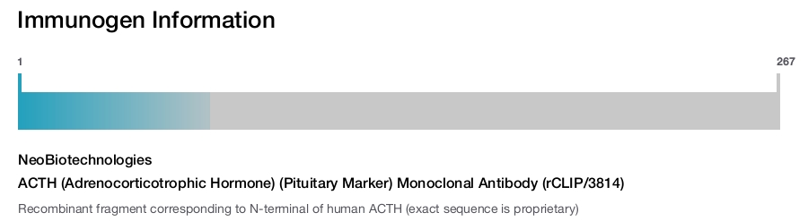 ACTH (Adrenocorticotrophic Hormone) (Pituitary Marker) Monoclonal Antibody (rCLIP/3814)