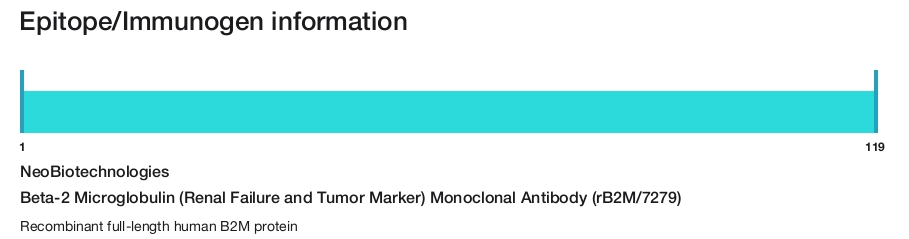 Beta-2 Microglobulin (Renal Failure and Tumor Marker) Monoclonal Antibody (rB2M/7279)