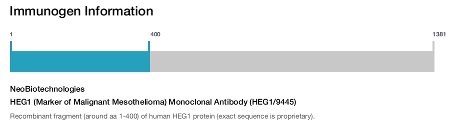 HEG1 (Marker of Malignant Mesothelioma) Monoclonal Antibody (HEG1/9445)