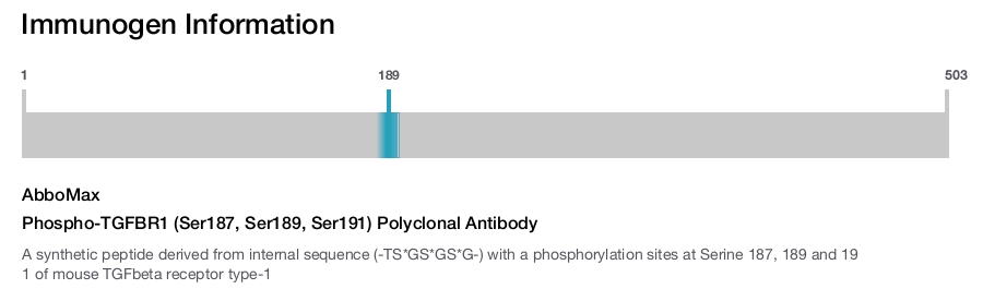 Phospho-TGFBR1 (Ser187, Ser189, Ser191) Polyclonal Antibody