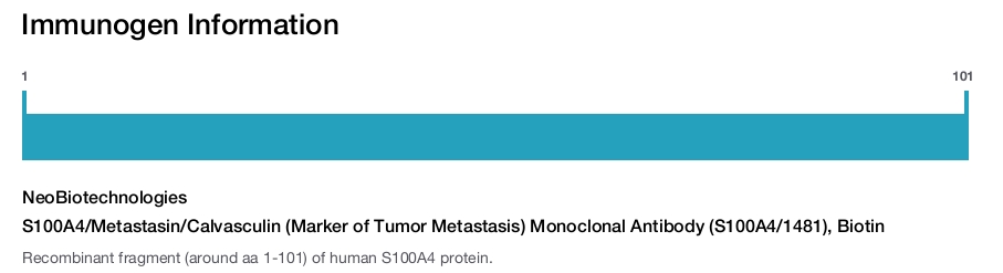 S100A4/Metastasin/Calvasculin (Marker of Tumor Metastasis) Monoclonal Antibody (S100A4/1481), Biotin
