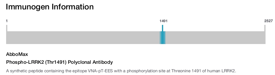 Phospho-LRRK2 (Thr1491) Polyclonal Antibody