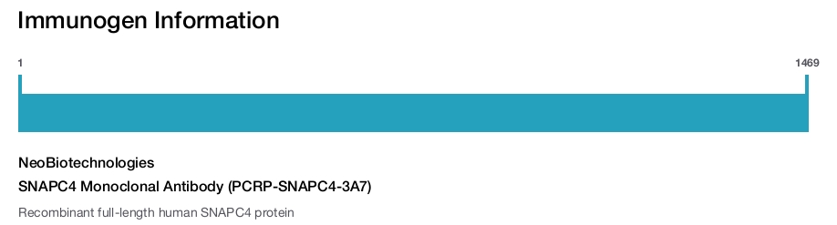 SNAPC4 Monoclonal Antibody (PCRP-SNAPC4-3A7)