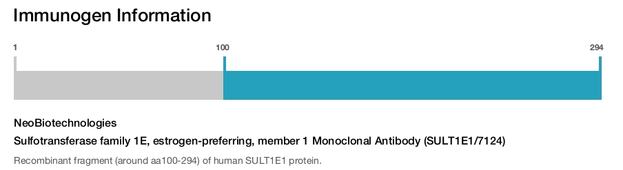 Sulfotransferase family 1E, estrogen-preferring, member 1 Monoclonal Antibody (SULT1E1/7124)