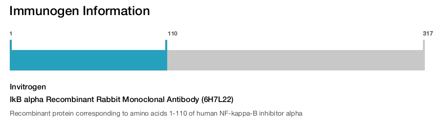 IkB alpha Recombinant Rabbit Monoclonal Antibody (6H7L22)