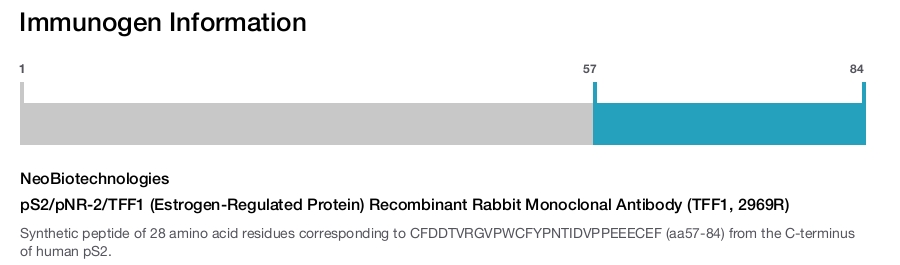 pS2/pNR-2/TFF1 (Estrogen-Regulated Protein) Recombinant Rabbit Monoclonal Antibody (TFF1, 2969R)