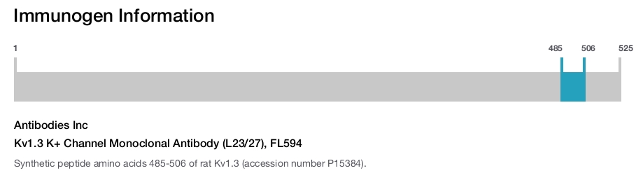Kv1.3 K+ Channel Monoclonal Antibody (L23/27), FL594