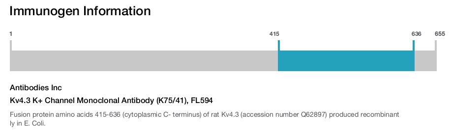 Kv4.3 K+ Channel Monoclonal Antibody (K75/41), FL594
