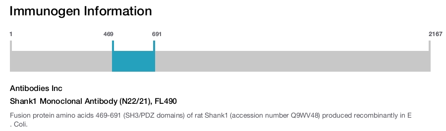Shank1 Monoclonal Antibody (N22/21), FL490