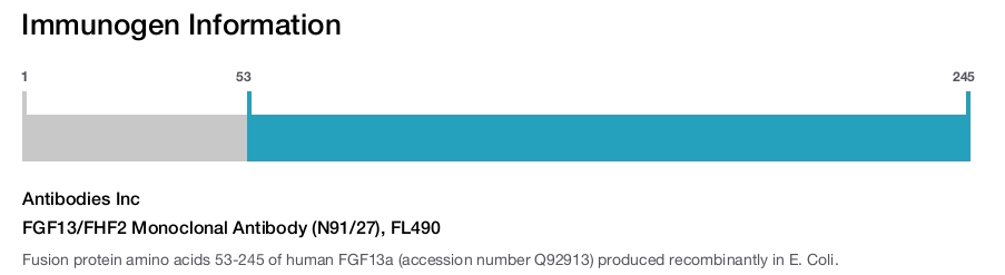 FGF13/FHF2 Monoclonal Antibody (N91/27), FL490