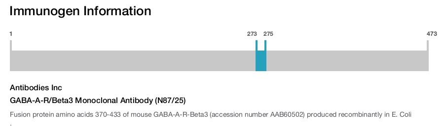 GABA-A-R/Beta3 Monoclonal Antibody (N87/25)