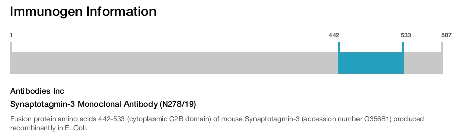 Synaptotagmin-3 Monoclonal Antibody (N278/19)