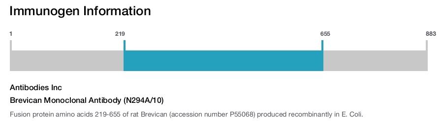 Brevican Monoclonal Antibody (N294A/10)
