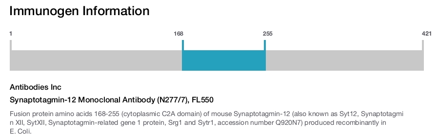 Synaptotagmin-12 Monoclonal Antibody (N277/7), FL550