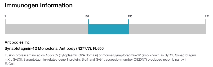 Synaptotagmin-12 Monoclonal Antibody (N277/7), FL650