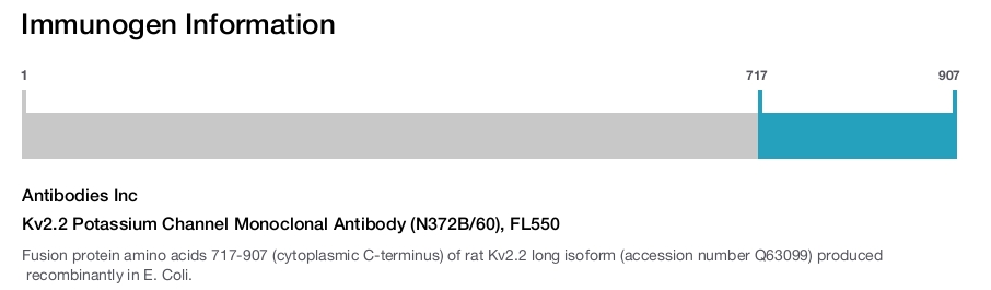 Kv2.2 Potassium Channel Monoclonal Antibody (N372B/60), FL550