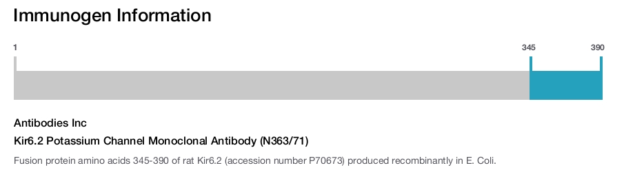 Kir6.2 Potassium Channel Monoclonal Antibody (N363/71)