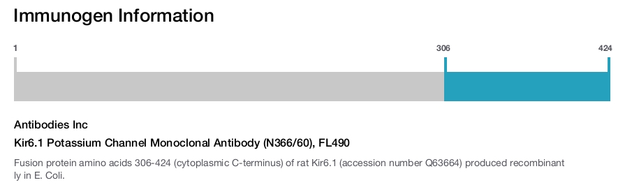 Kir6.1 Potassium Channel Monoclonal Antibody (N366/60), FL490