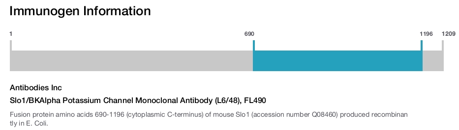 Slo1/BKAlpha Potassium Channel Monoclonal Antibody (L6/48), FL490