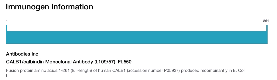 CALB1/calbindin Monoclonal Antibody (L109/57), FL550