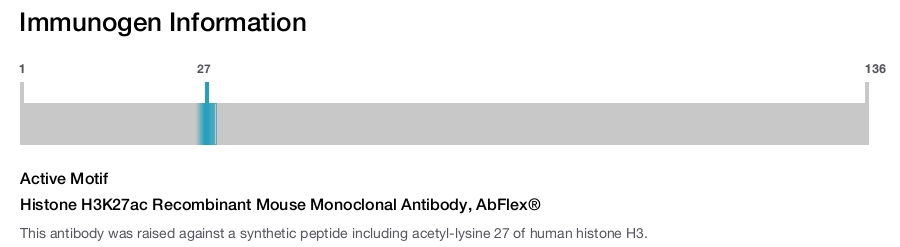 Histone H3K27ac Recombinant Mouse Monoclonal Antibody, AbFlex&reg;