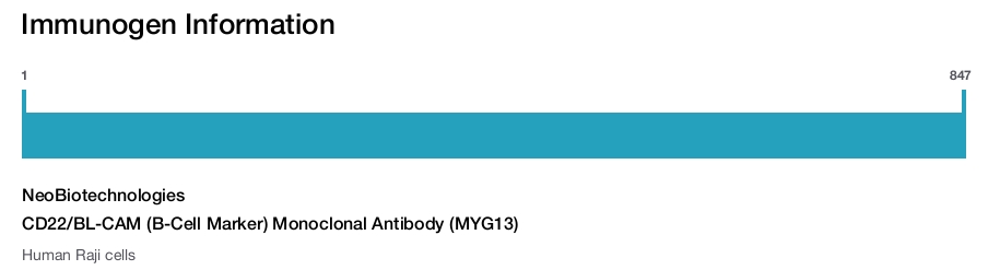 CD22/BL-CAM (B-Cell Marker) Monoclonal Antibody (MYG13)