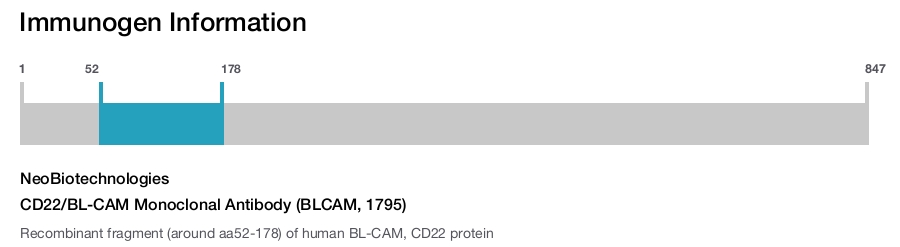 CD22/BL-CAM Monoclonal Antibody (BLCAM, 1795)