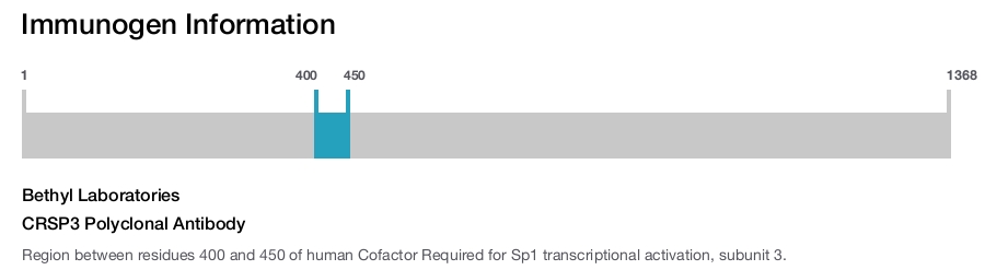CRSP3 Polyclonal Antibody