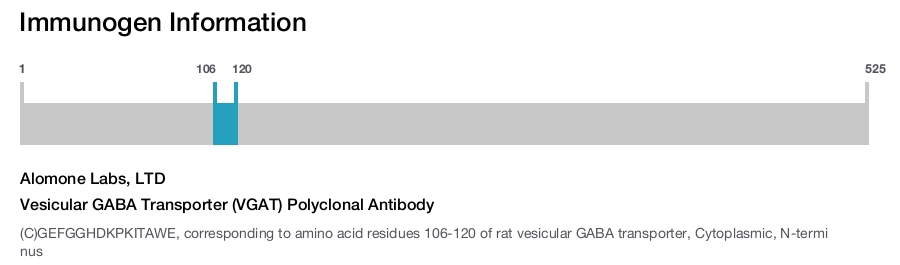Vesicular GABA Transporter (VGAT) Polyclonal Antibody