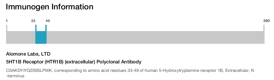 5HT1B Receptor (HTR1B) (extracellular) Polyclonal Antibody