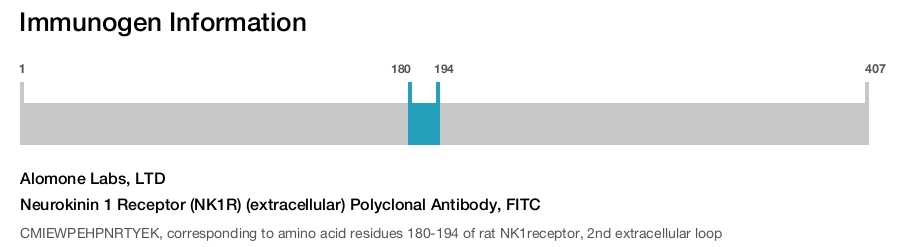 Neurokinin 1 Receptor (NK1R) (extracellular) Polyclonal Antibody, FITC