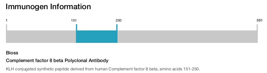 Complement factor 8 beta Polyclonal Antibody