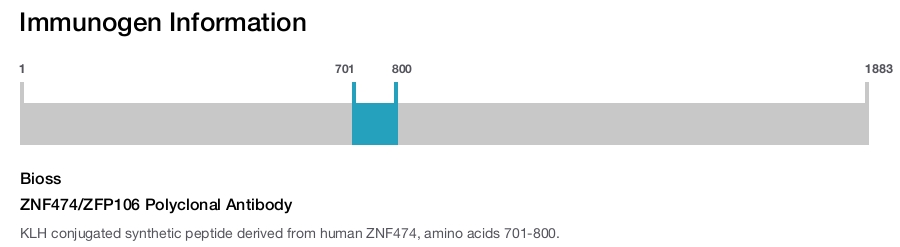 ZNF474/ZFP106 Polyclonal Antibody
