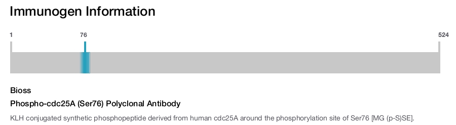 Phospho-cdc25A (Ser76) Polyclonal Antibody