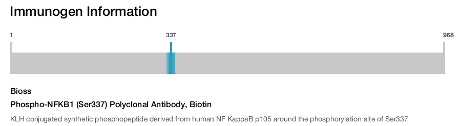 Phospho-NFKB1 (Ser337) Polyclonal Antibody, Biotin